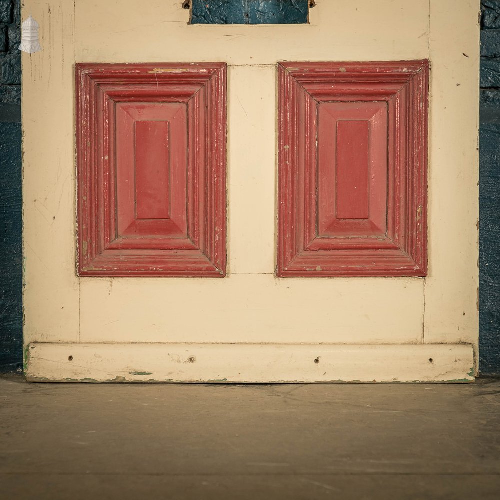 Half Glazed Door, 5 Panel White Painted Pine