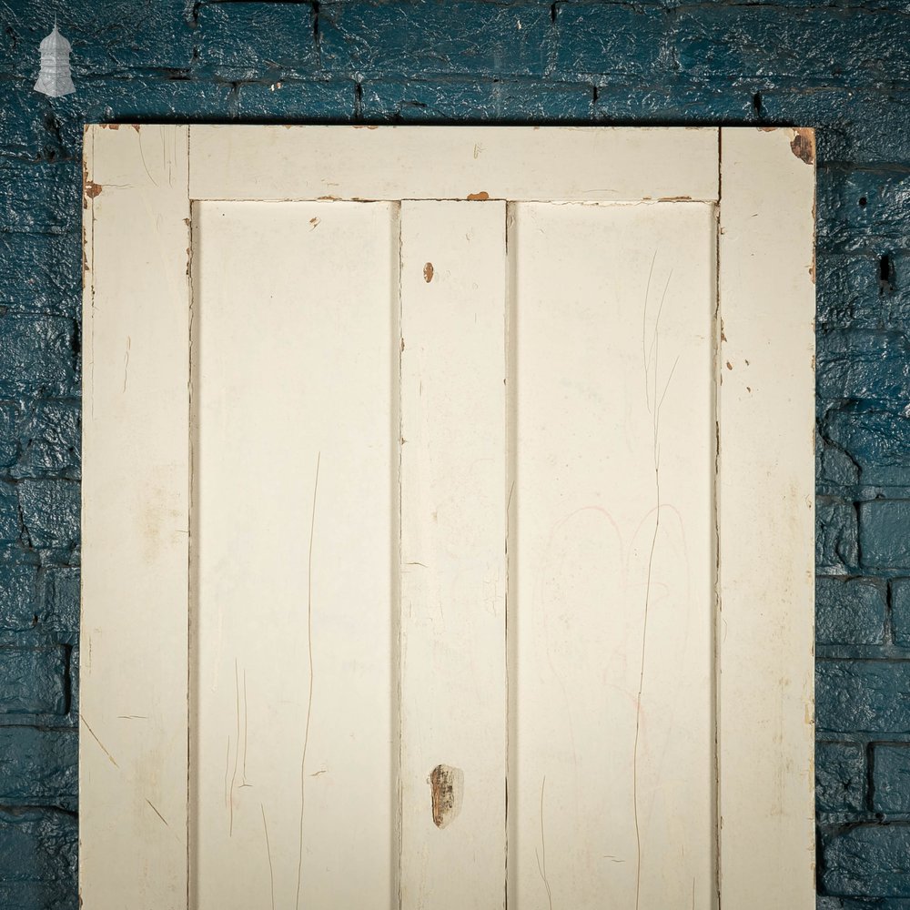 Pine Panelled Door, White Painted Pine 4 Panel