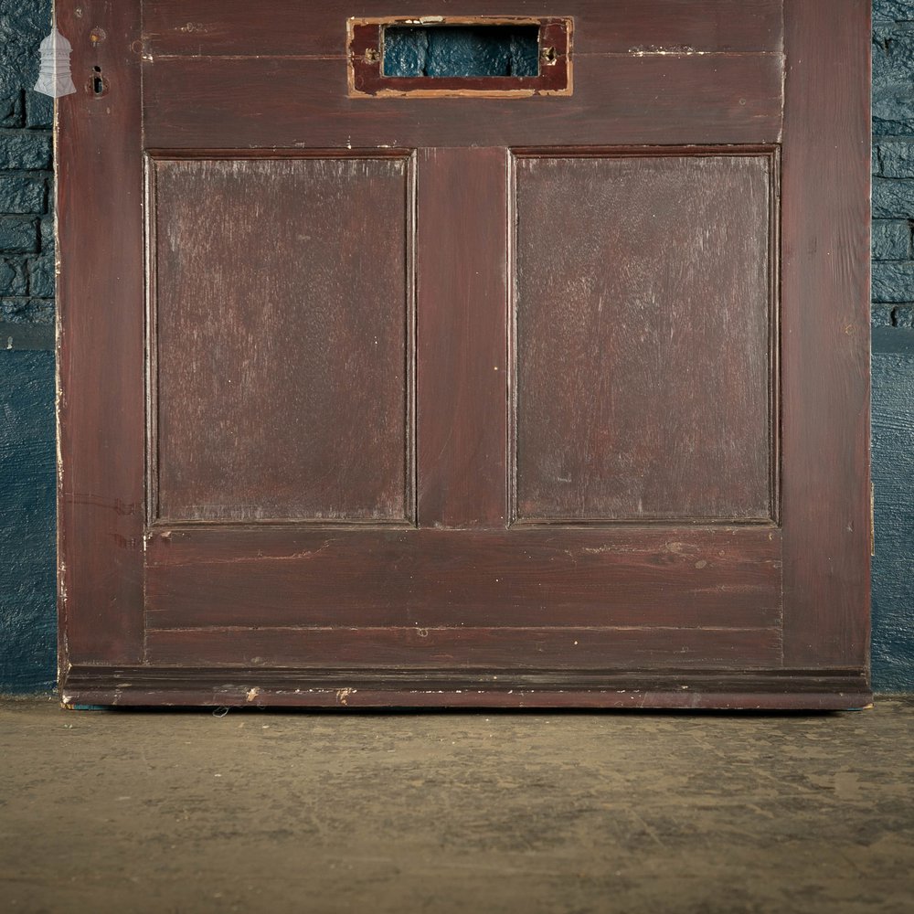 Pine Panelled Door, 6 Panel White and Brown Painted