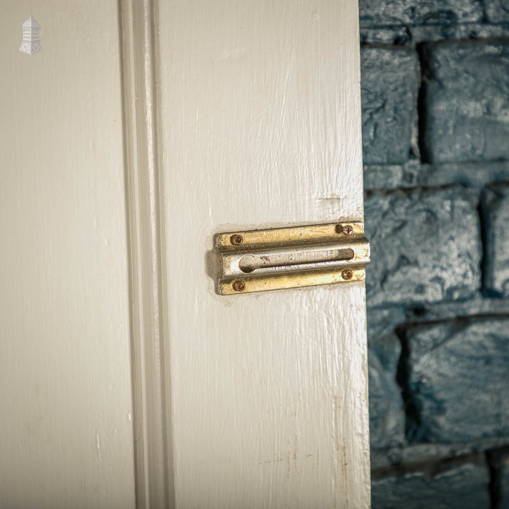 Pine Panelled Door, 6 Panel White and Brown Painted