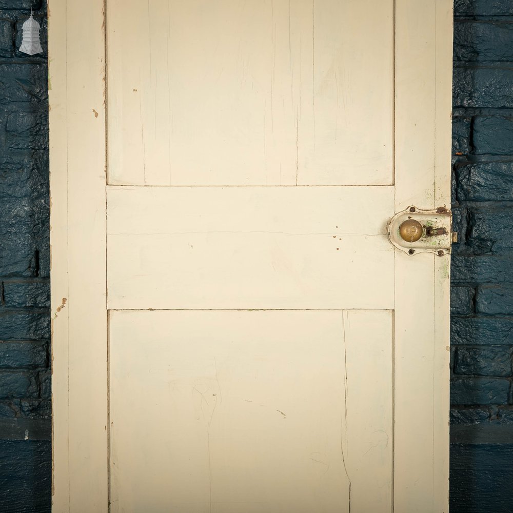 Pine Panelled Door, 2 Panel, White Painted