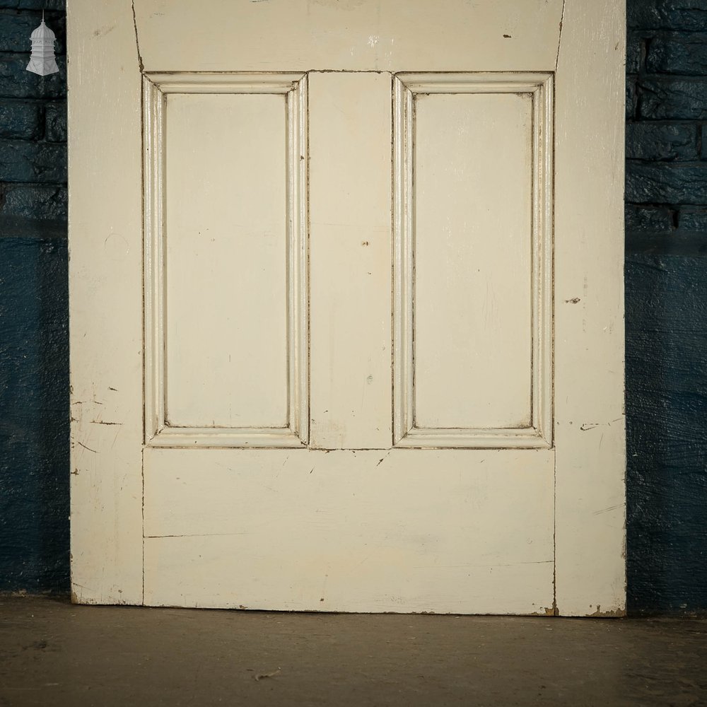 Half Glazed Door, Pine Panelled Door with “Hammer Stripe” Style Textured Glass