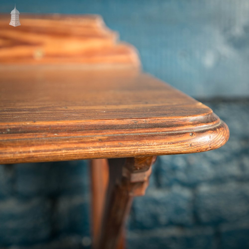 Folding Table Shelf, Wall Mounted, Victorian, Pitch Pine