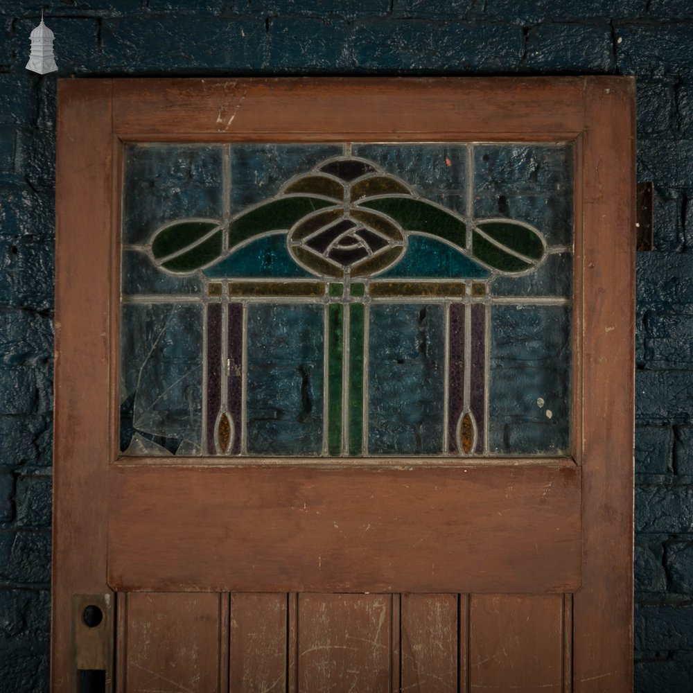 Half Glazed Door, Leaded Stained Glass