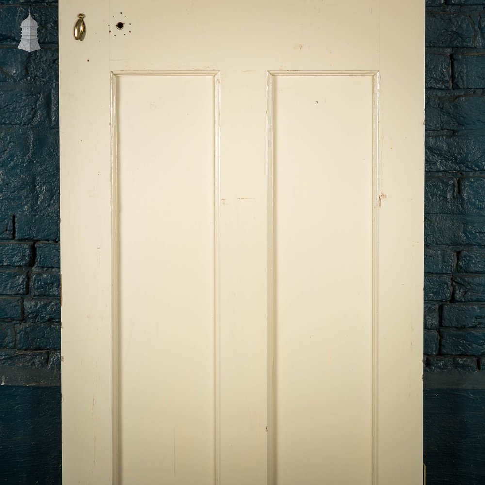 Pine Panelled Door, White Painted 3 Panel