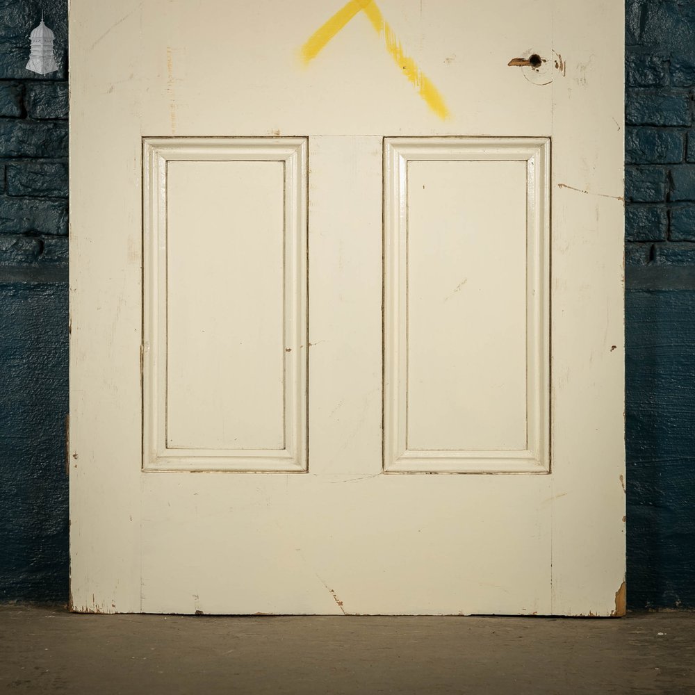 Pine Panelled Door, White Painted 4 Panel