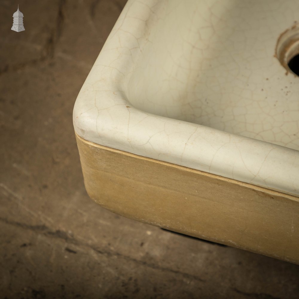 Shallow Trough Sink, 19th C Cane and White