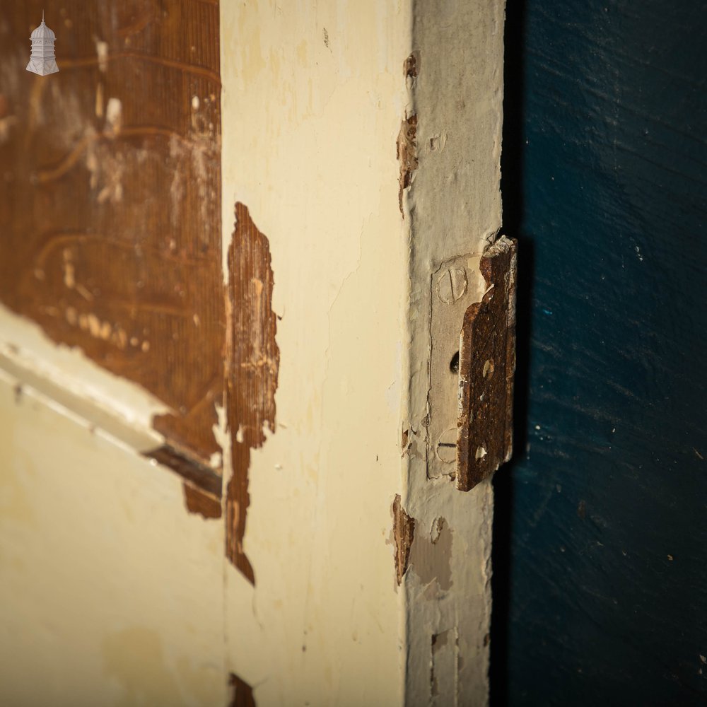 Pine Paneled Door, 4 Panel Distressed Painted