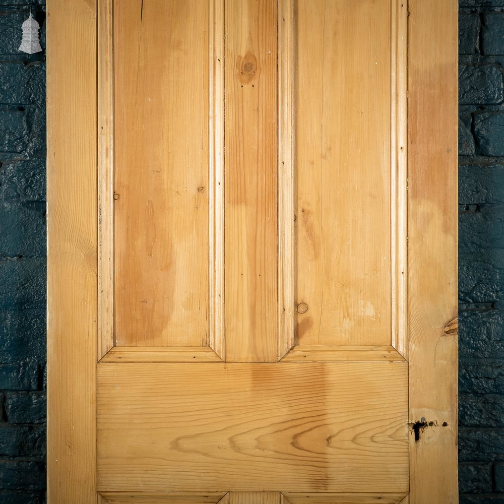 Pine Panelled Door, Moulded 4 Panel