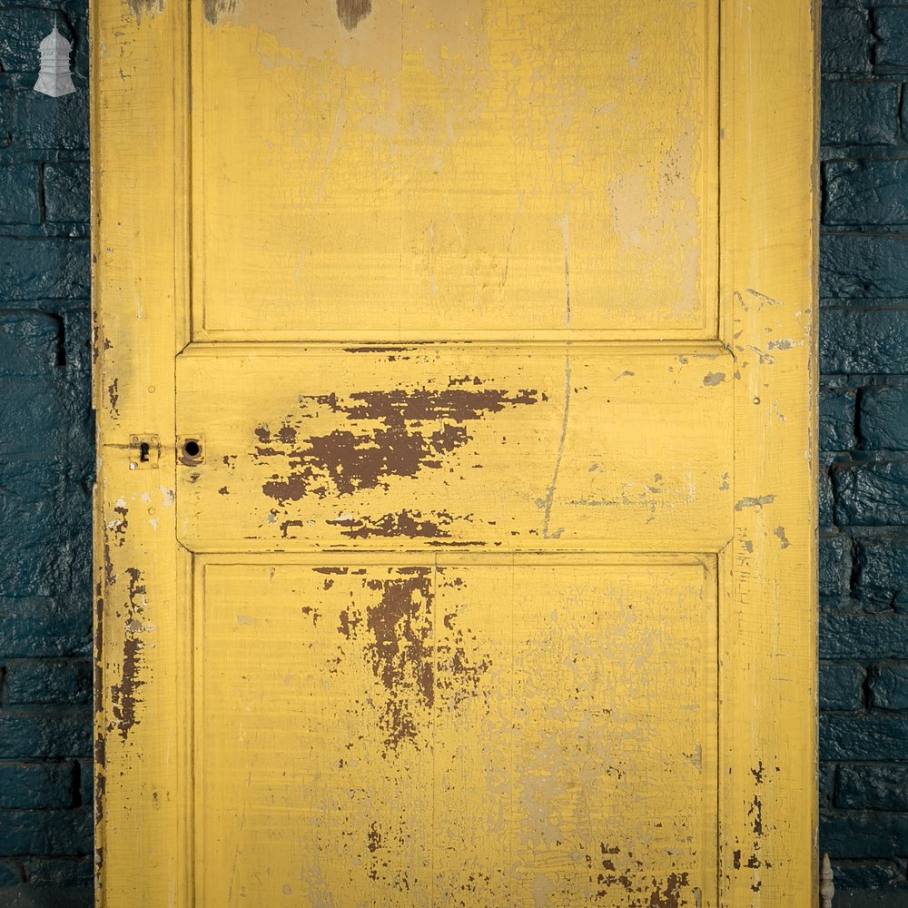 Oak Panelled Door, Grey Painted, French 2 Panel