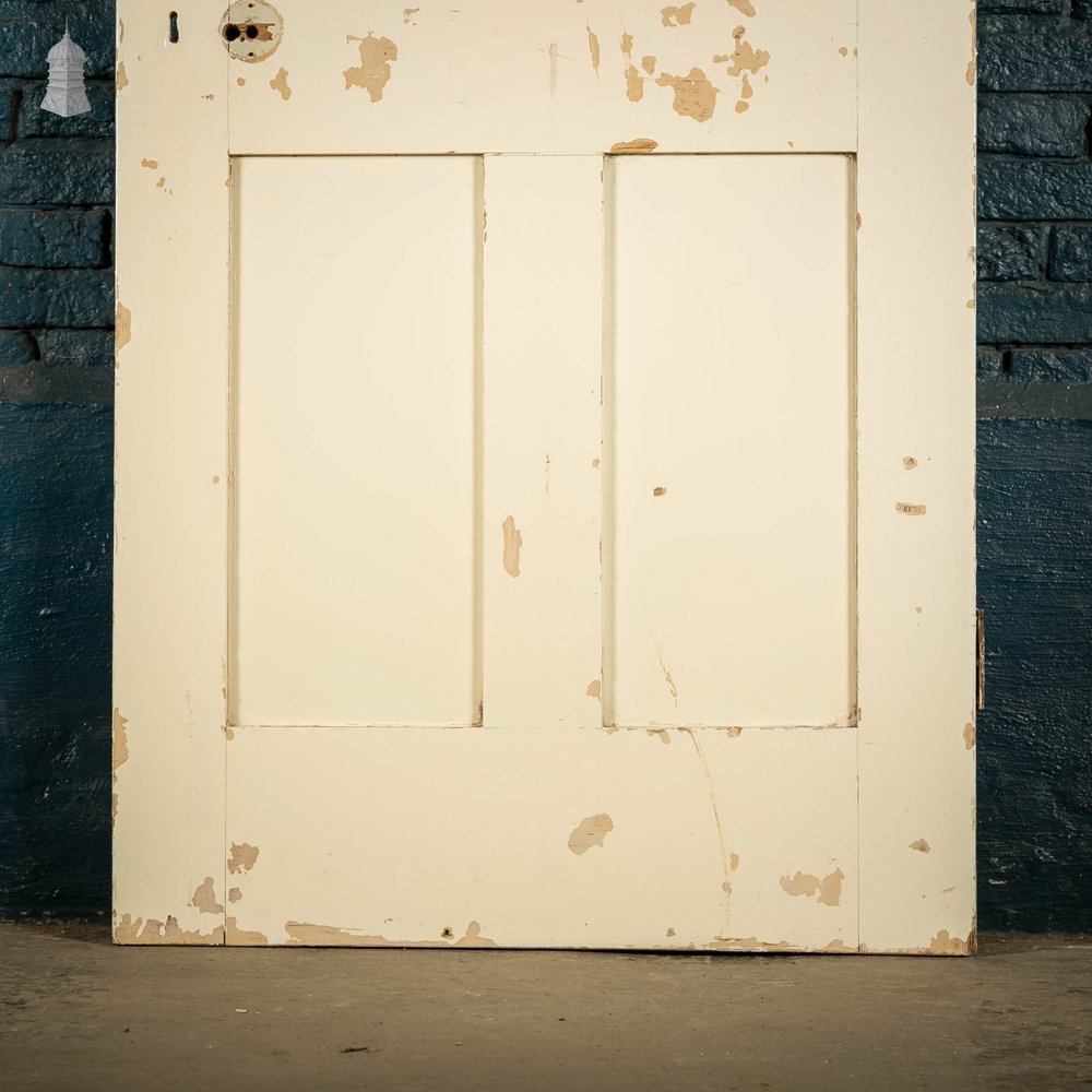 Pine Panelled Door, 4 Panel White Painted