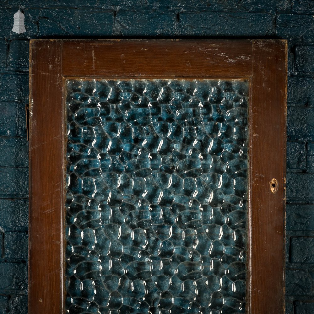 Half Glazed Door, 3 Panel with 'Cobblestone' Style Textured Glass