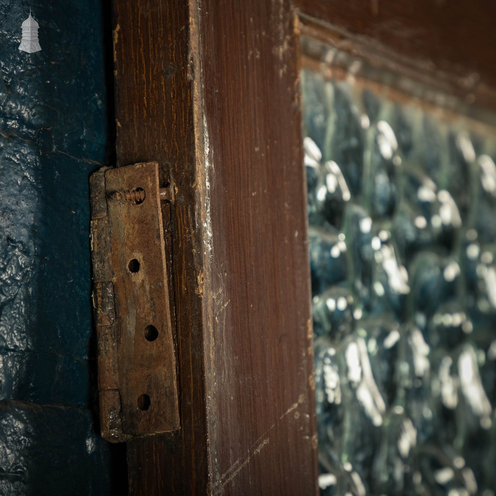 Half Glazed Door, 3 Panel with 'Cobblestone' Style Textured Glass