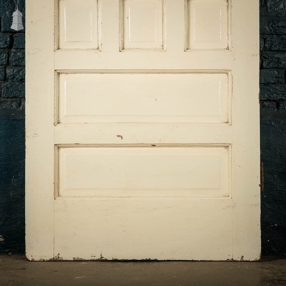 Half Glazed Door, Moulded Panelled Pine Door with ‘Arctic’ Style Textured Glass