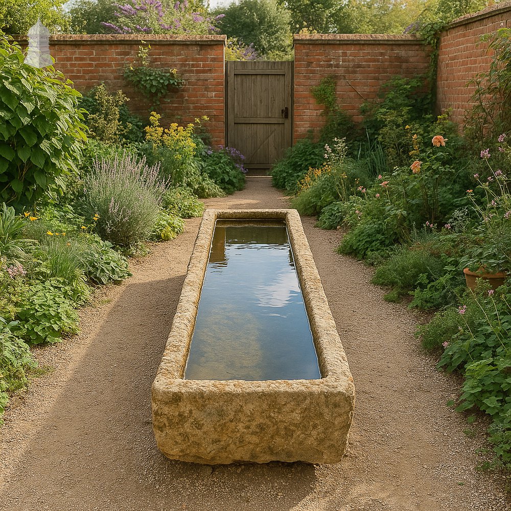Long Shallow Stone Trough