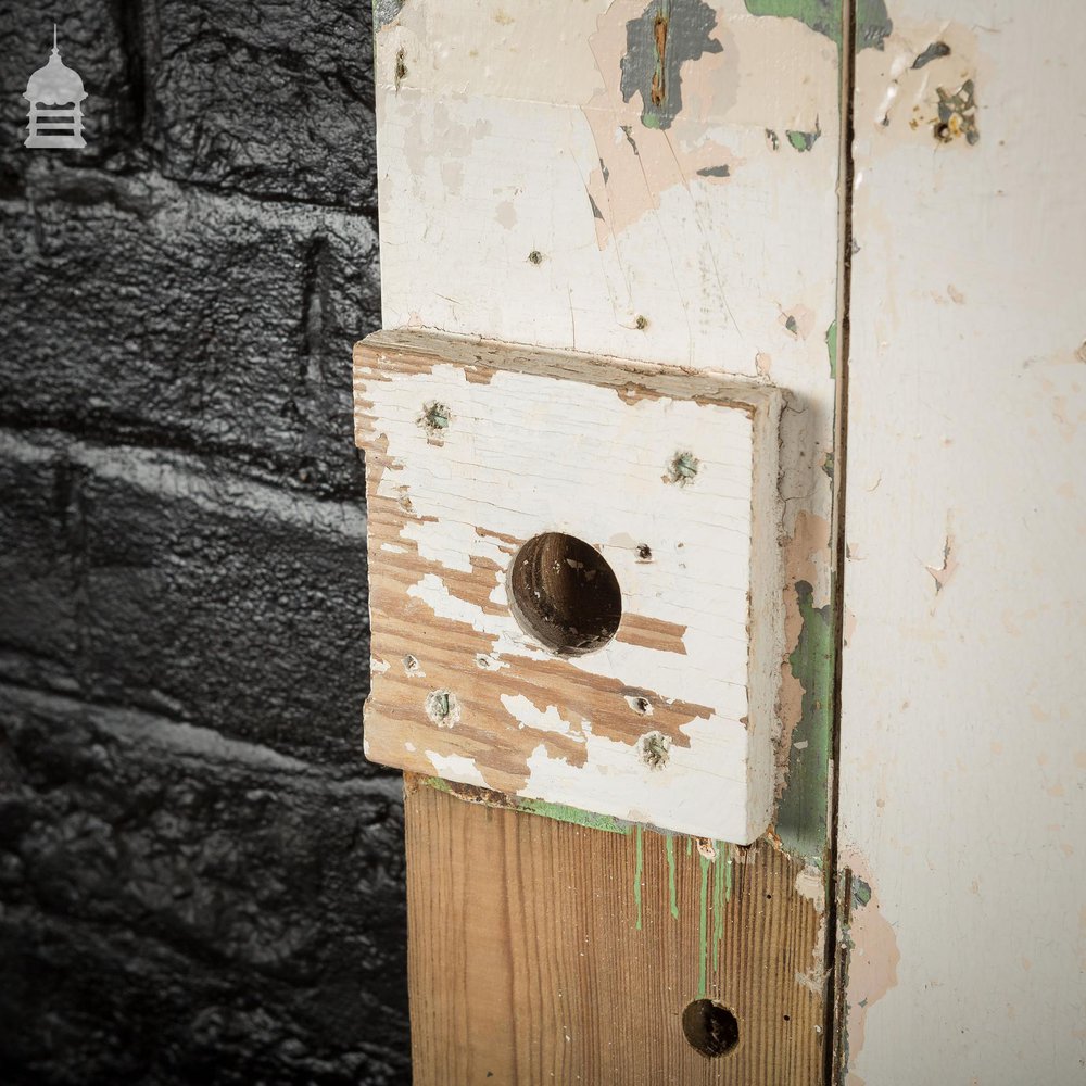 19th C White Painted Ledged and Braced Internal Cottage Door