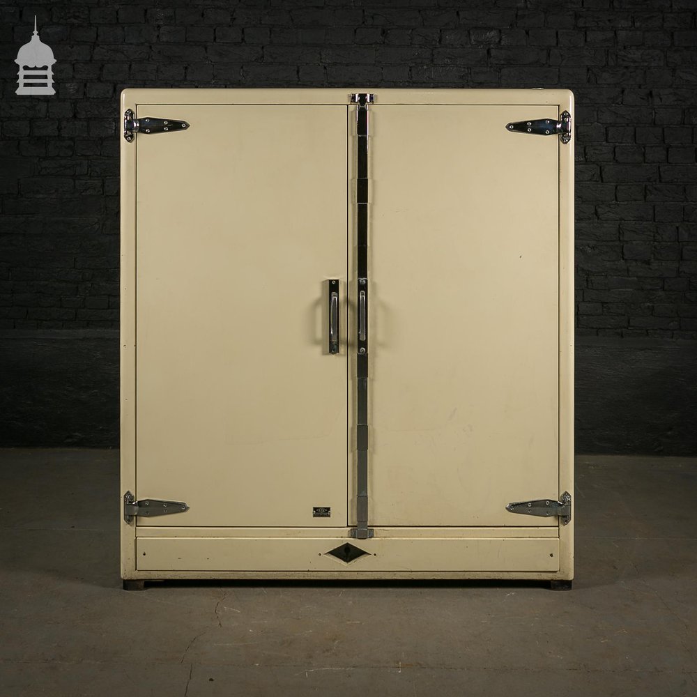 Rare Cream Deco Style Laboratory Cabinet