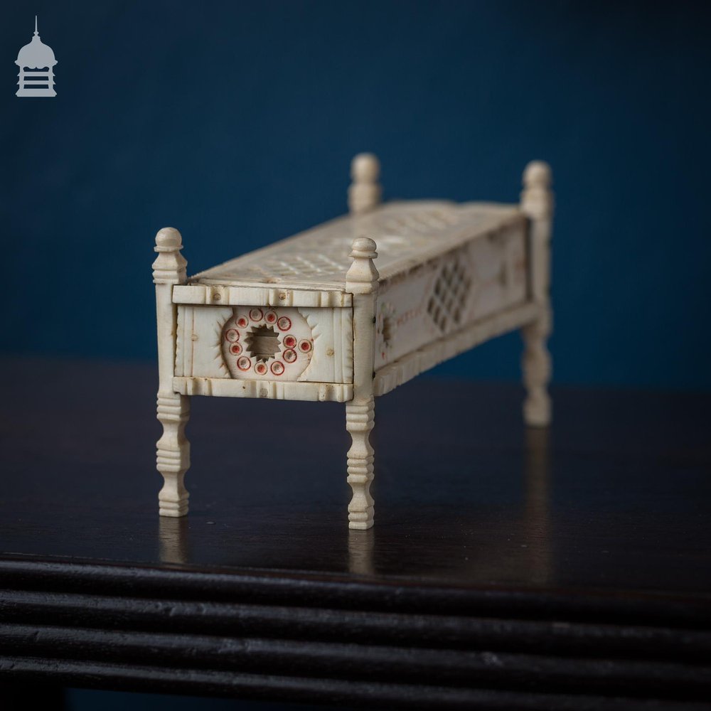 Napoleonic Prisoner of War Carved Bone Domino Set and Box Circa 1800