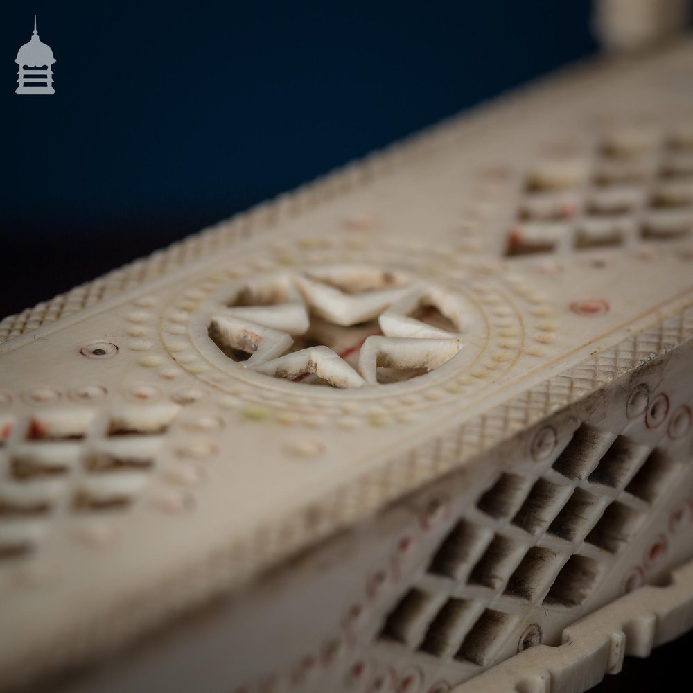 Napoleonic Prisoner of War Carved Bone Domino Set and Box Circa 1800