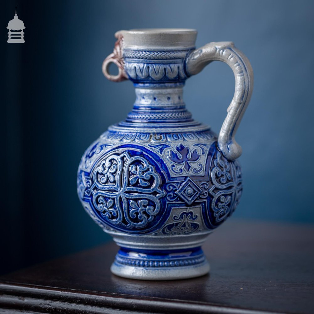 Westerwald Eagle Blue and White Jug