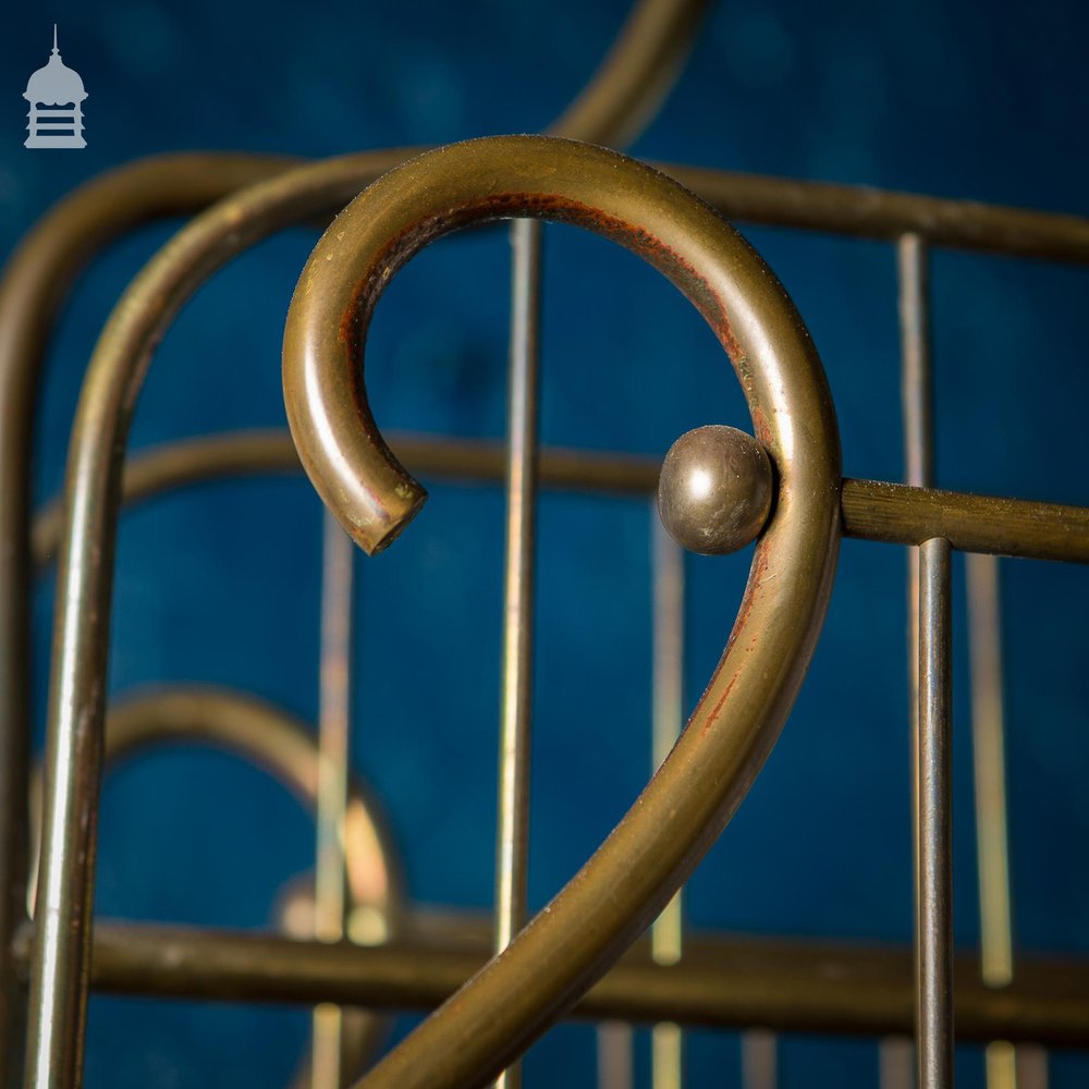 19th C Brass and Oak Swivel Sheet Music Or Record Rack With Claw Feet, Ceramic Castor’s and Treble Clef Design