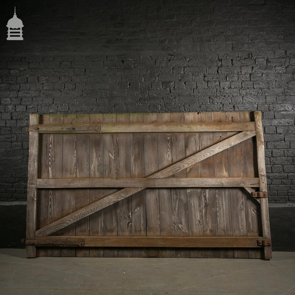 Large Pine Ledged and Braced Barn Door