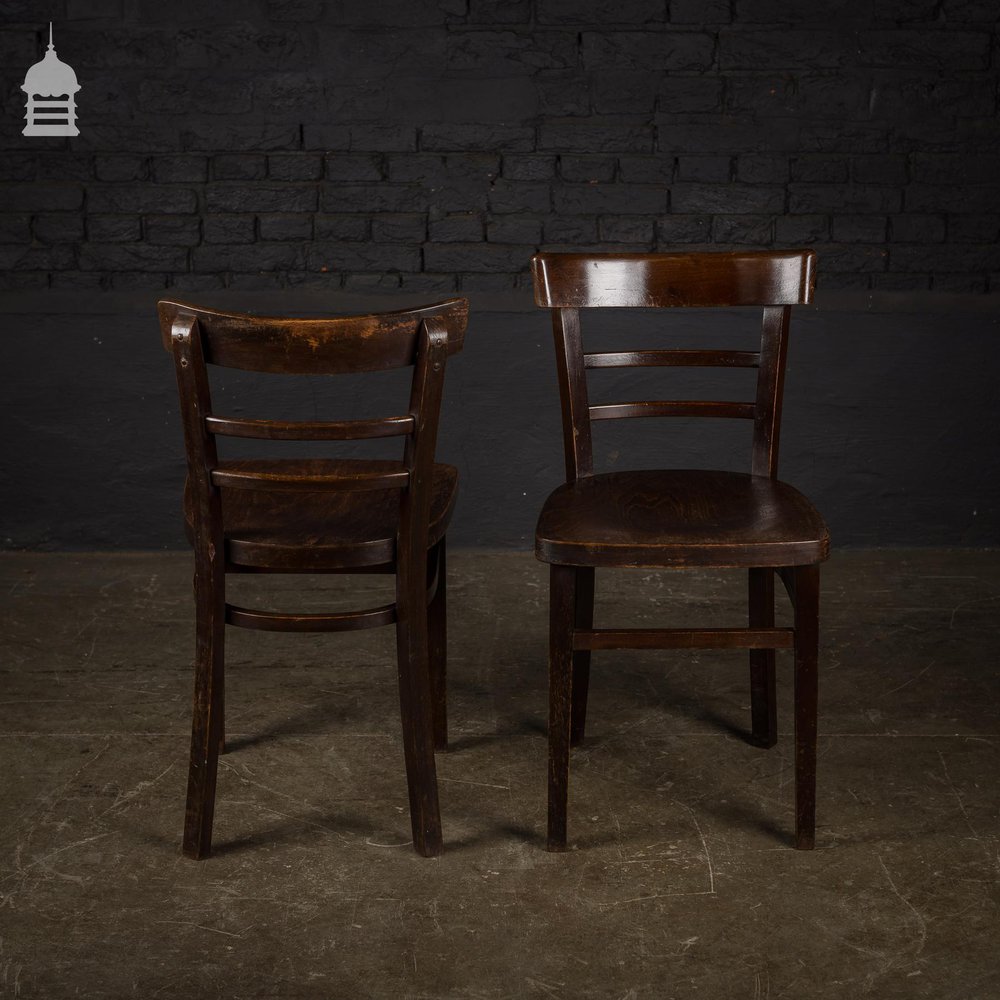 Pair of Vintage Hardwood Office Chairs