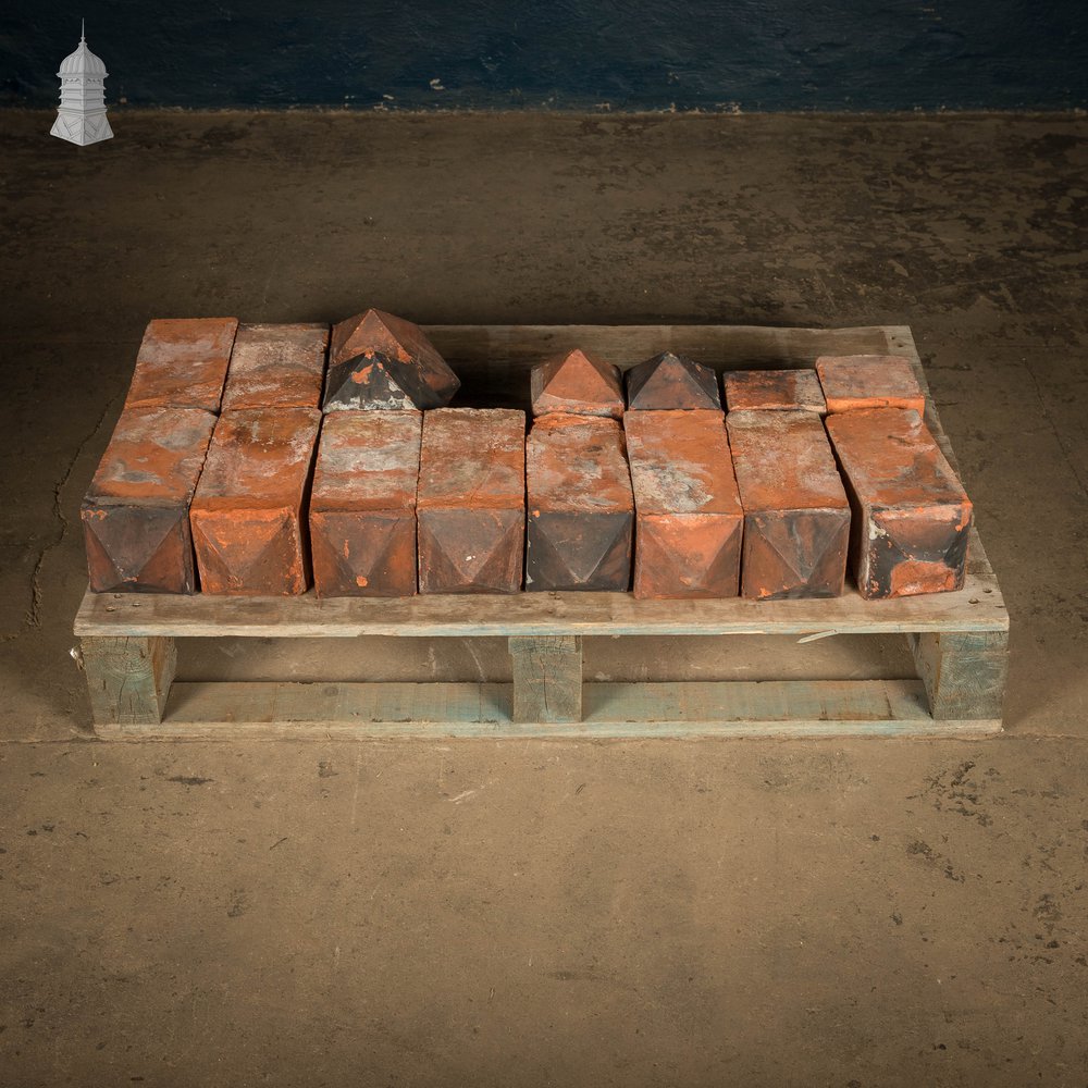 Pyramid Stud Decorative Bricks, Batch of 16