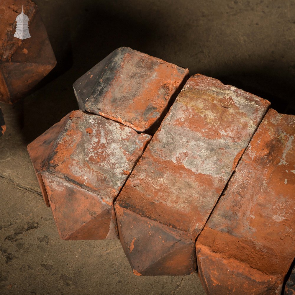 Pyramid Stud Decorative Bricks, Batch of 16