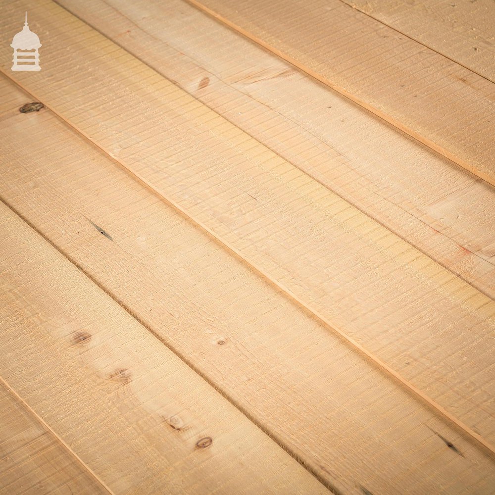 Batch of 21 Square Metres of 1 Inch Thick Bandsaw Finish Floorboards Cut from Victorian Pine Joists