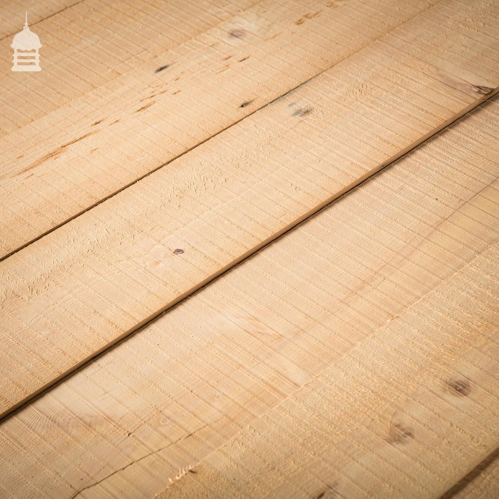 Batch of 21 Square Metres of 1 Inch Thick Bandsaw Finish Floorboards Cut from Victorian Pine Joists