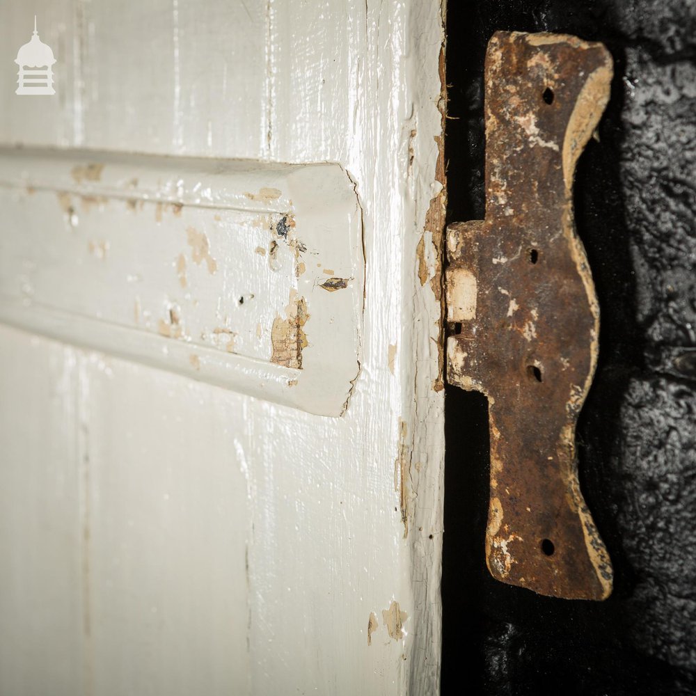 Georgian White Painted Pine Internal Ledged and Braced Internal Cottage Door