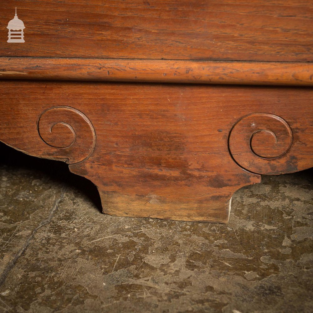 19th C Large Scale Teak Ecclesiastical Vestment Drawers Featuring Raised Moulded Panels On All Sides